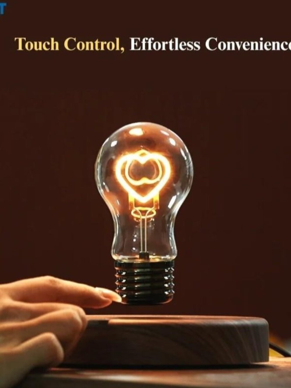 Magnetic Levitating Floating Light Bulb Lamp, Automatic Rotating Desk Table Lamp